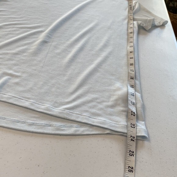 Athleta Cloudlight Hybrid Tee Ethereal Blue Mesh Short Sleeve Lightweight Soft - Picture 11 of 13